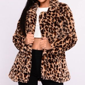 Faux fur cheetah jacket